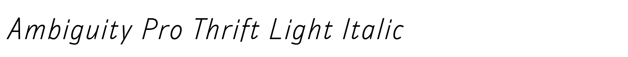 Ambiguity Pro Thrift Light Italic image